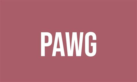 pawg meaning in english